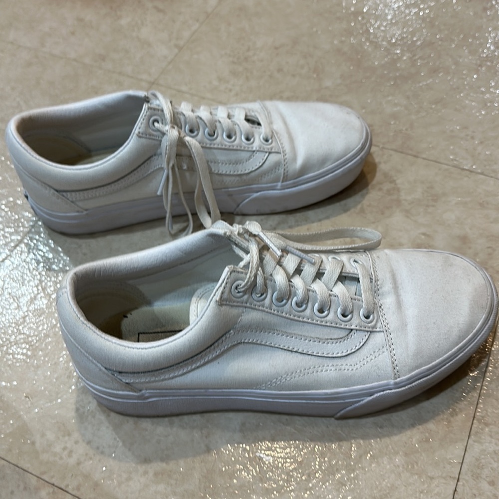 white platform vans